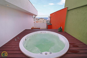 Cobertura Moderna de 3 quartos com jacuzzi e BBQ